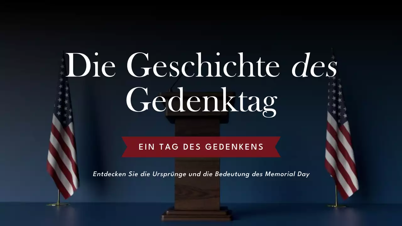 Schwarz und Blau - Elegante Werbung für den Gedenktag