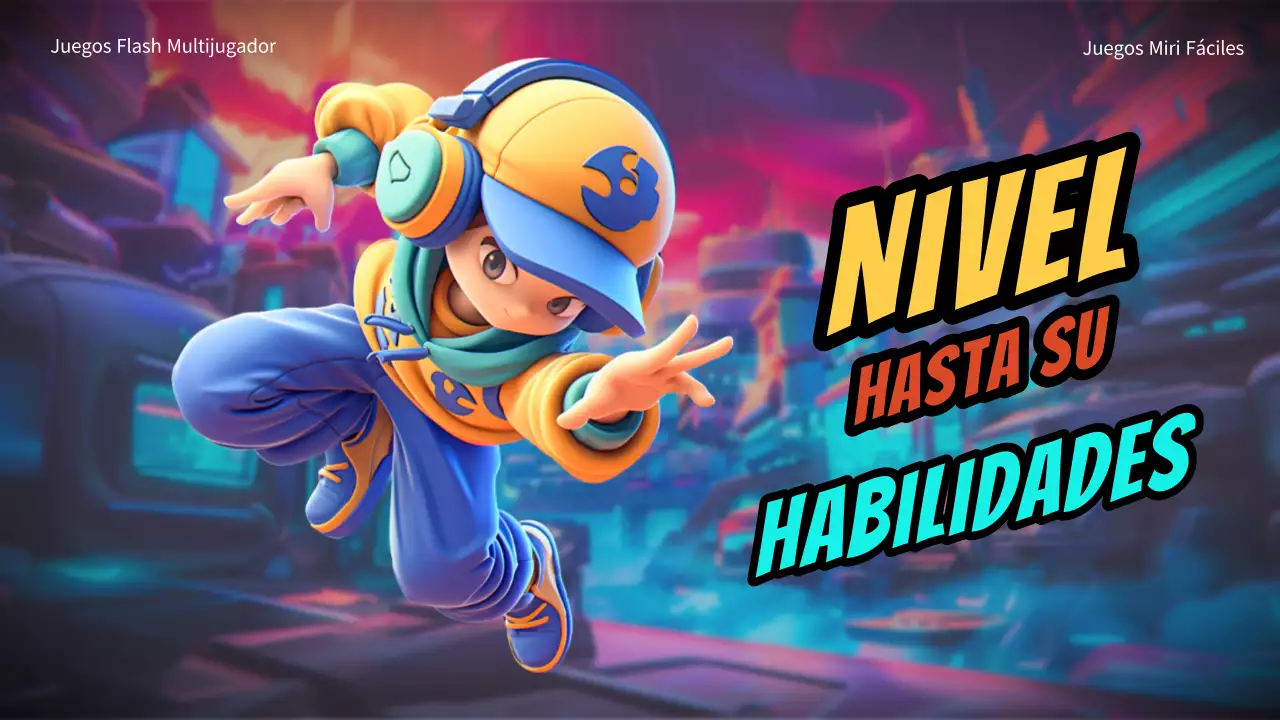 Portada del vídeo tutorial del juego de destellos azules y naranjas