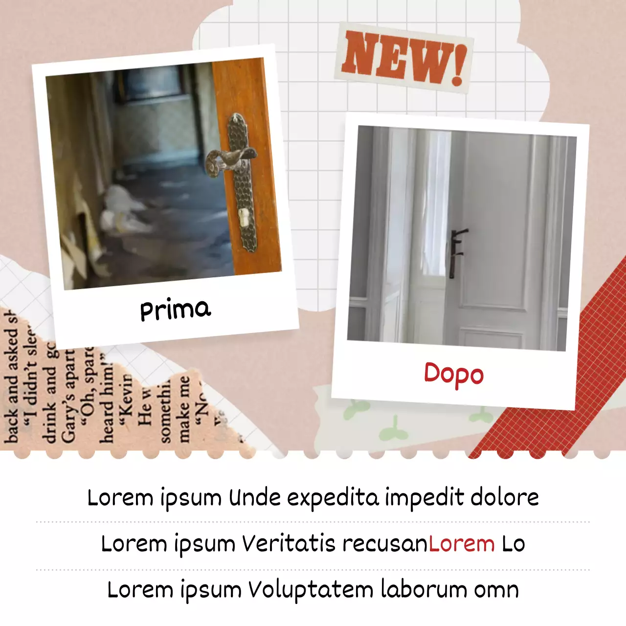 Guide e rapporti di sponsorizzazione vintage in rosso e beige