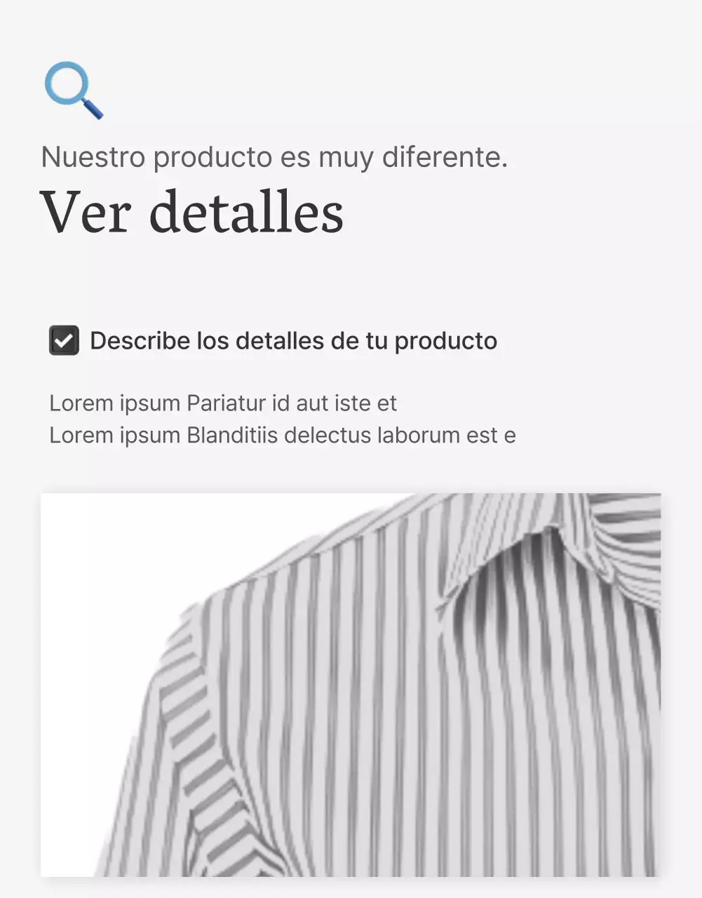 Un anuncio de un centro comercial de moda con sencillos emojis estilizados en blanco y gris