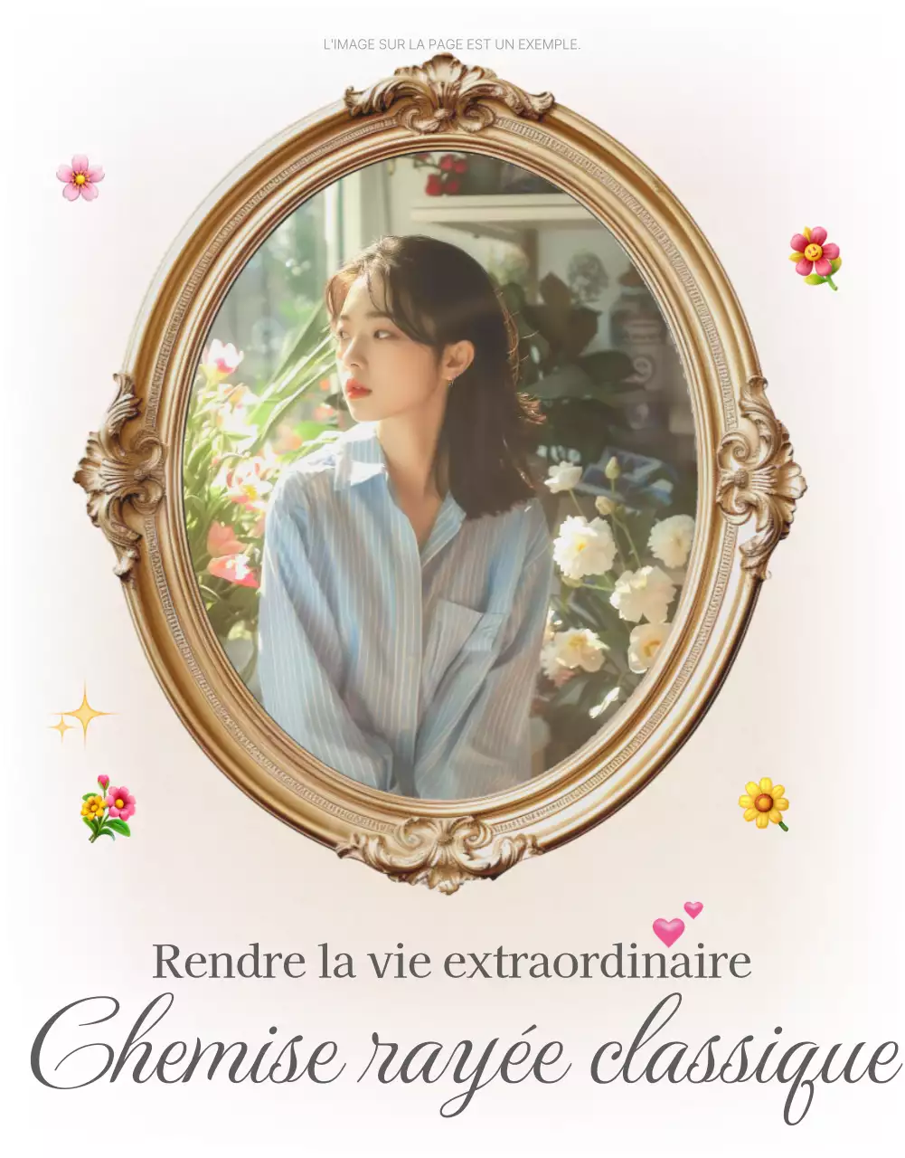 Une publicité pour un centre commercial de mode avec des emojis stylisés simples, blancs et gris.