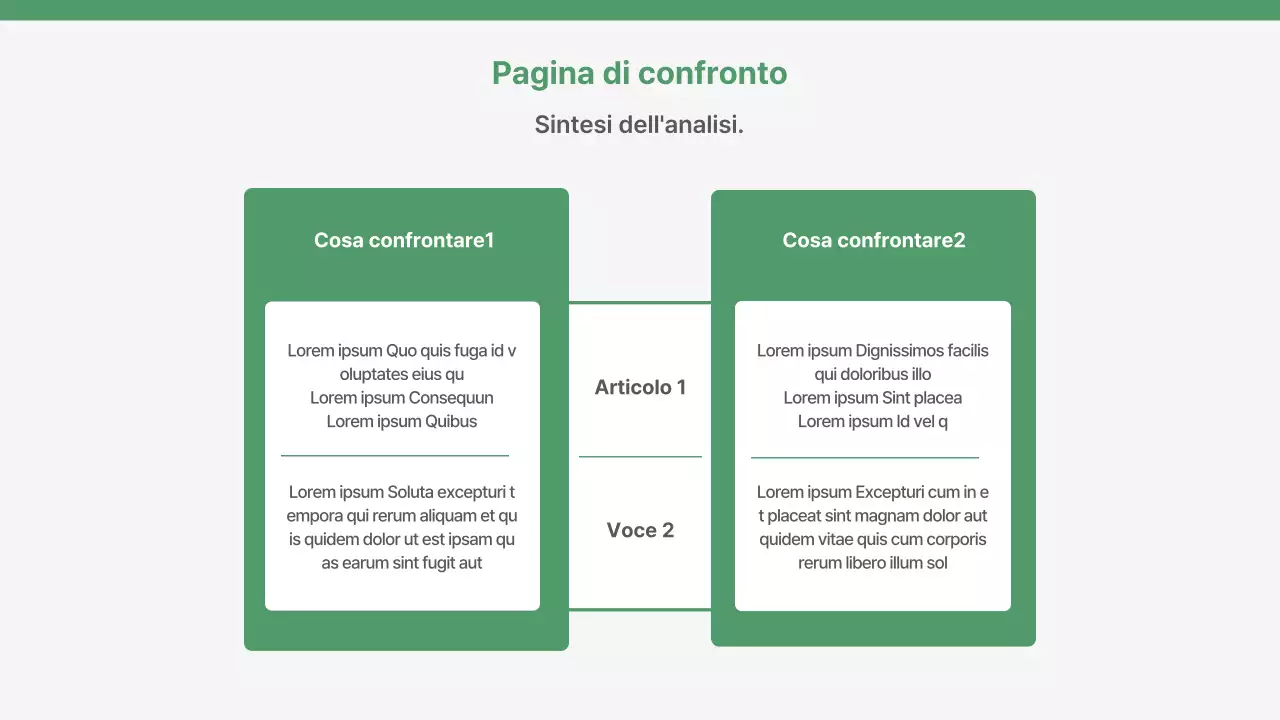 Un semplice business plan e una relazione di valutazione in verde