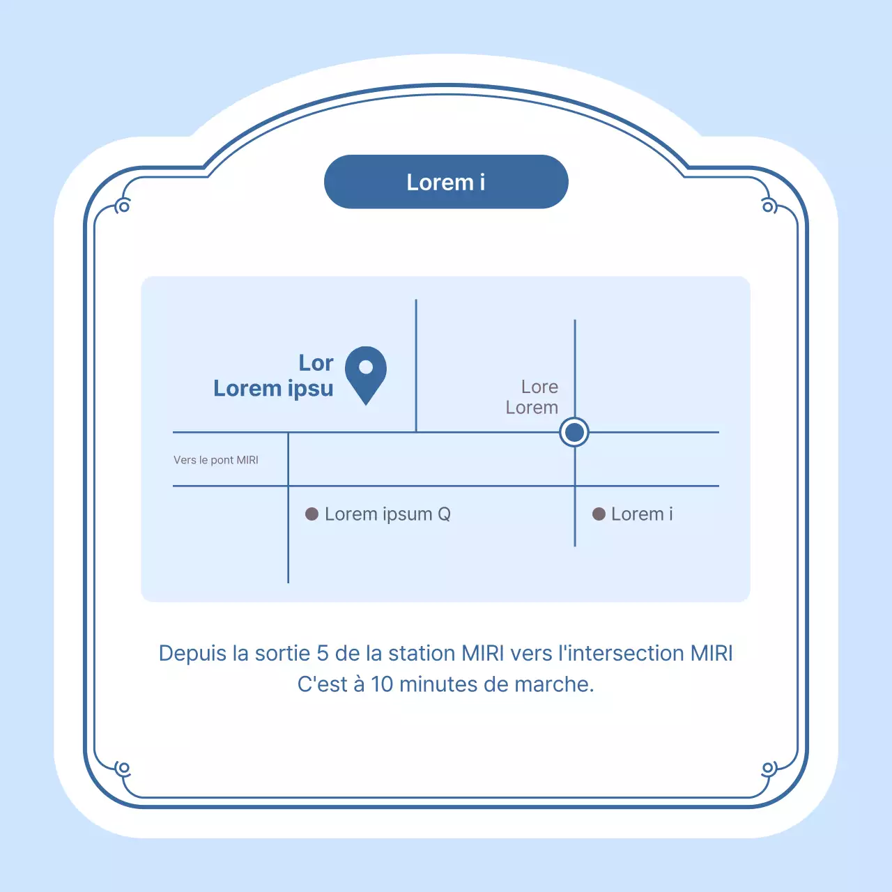 Publicité simple pour l'image de marque d'un hôpital en bleu clair