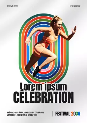 Promouvoir un simple événement sportif en vert et jaune