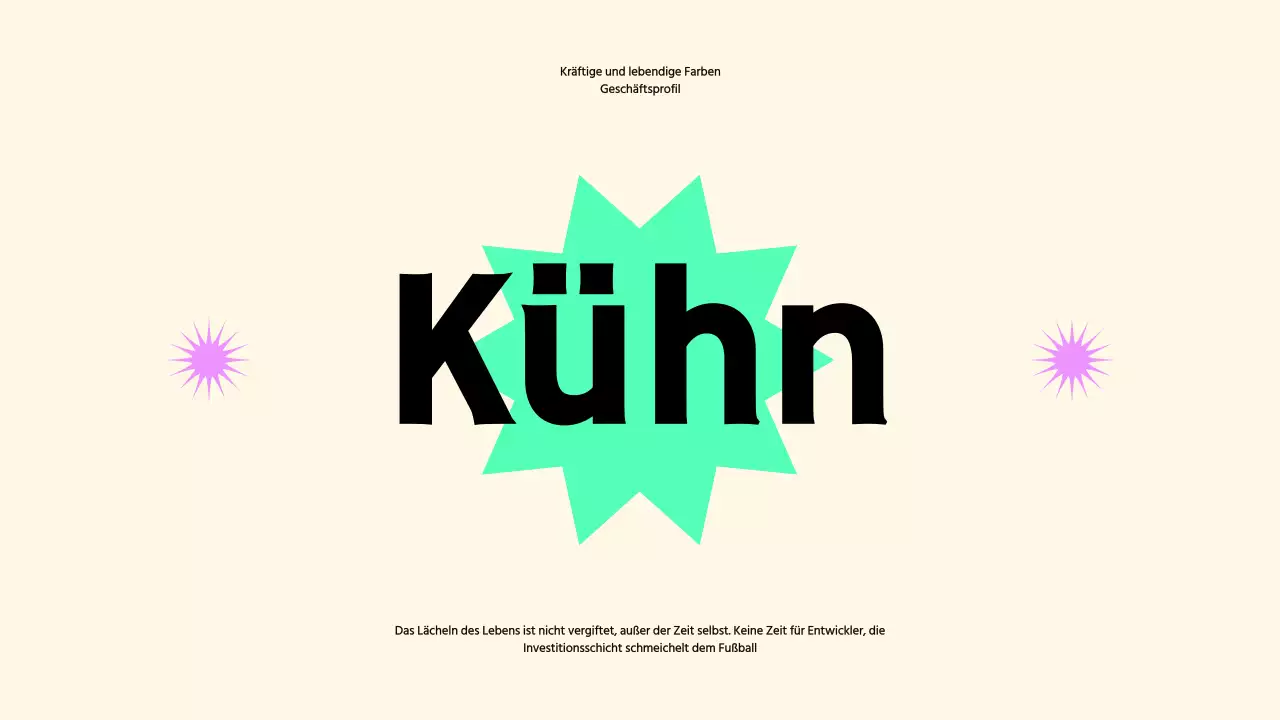 Purple Green Bold Fashion Geschäftsprofil Vorstellung des Unternehmens