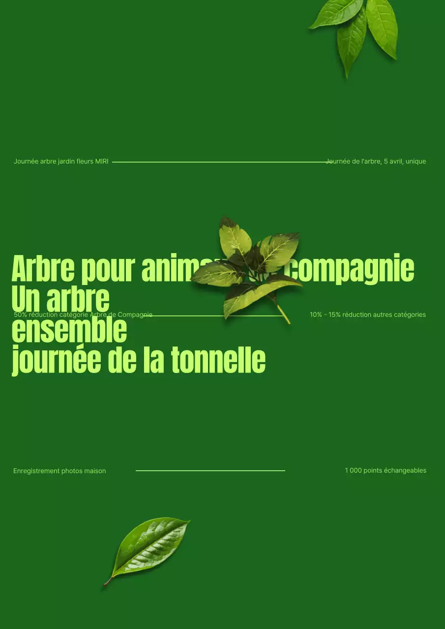 Promouvoir une vente verte et rétro de l'Arbor Day