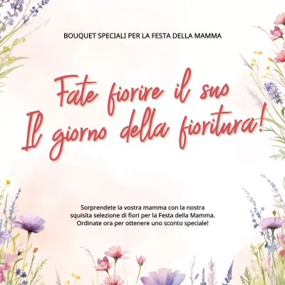 Promozione per la festa della mamma avorio e rosso naturale