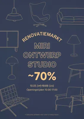 Marineblauw minimalistisch interieur