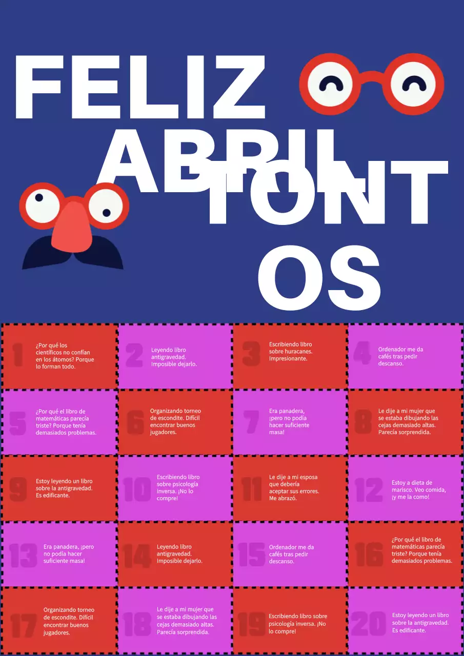 Actividad de los Santos Inocentes Azul y Rojo