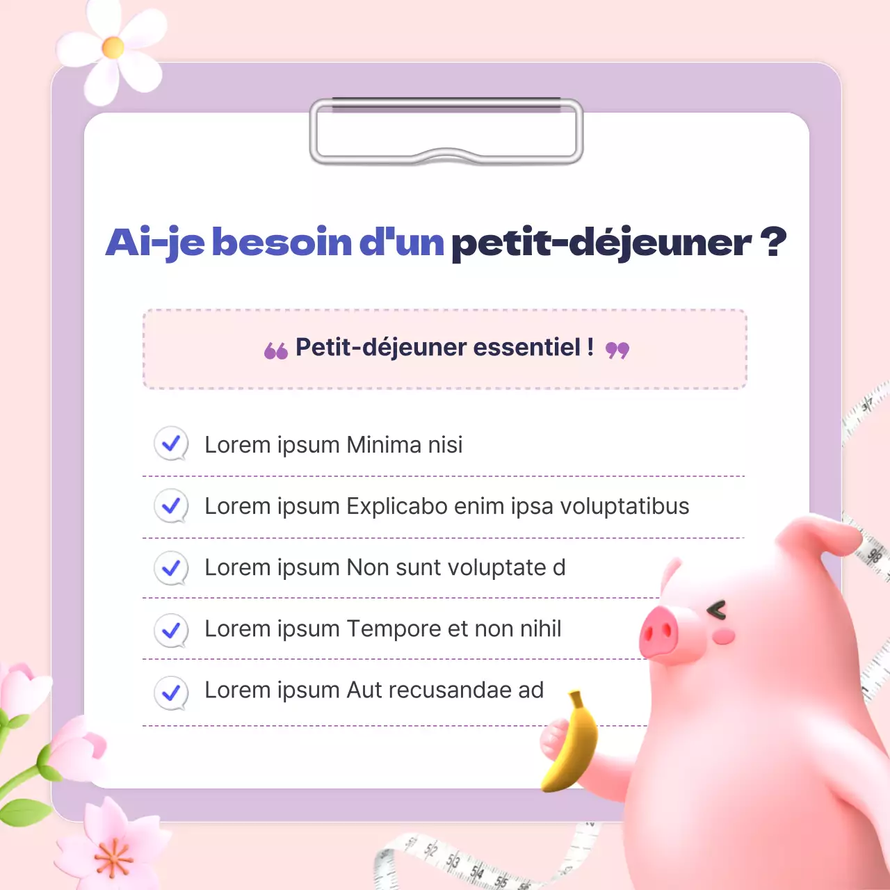 Promotion de la clinique d'obésité d'une clinique coréenne avec une jolie fleur printanière de couleur mauve.