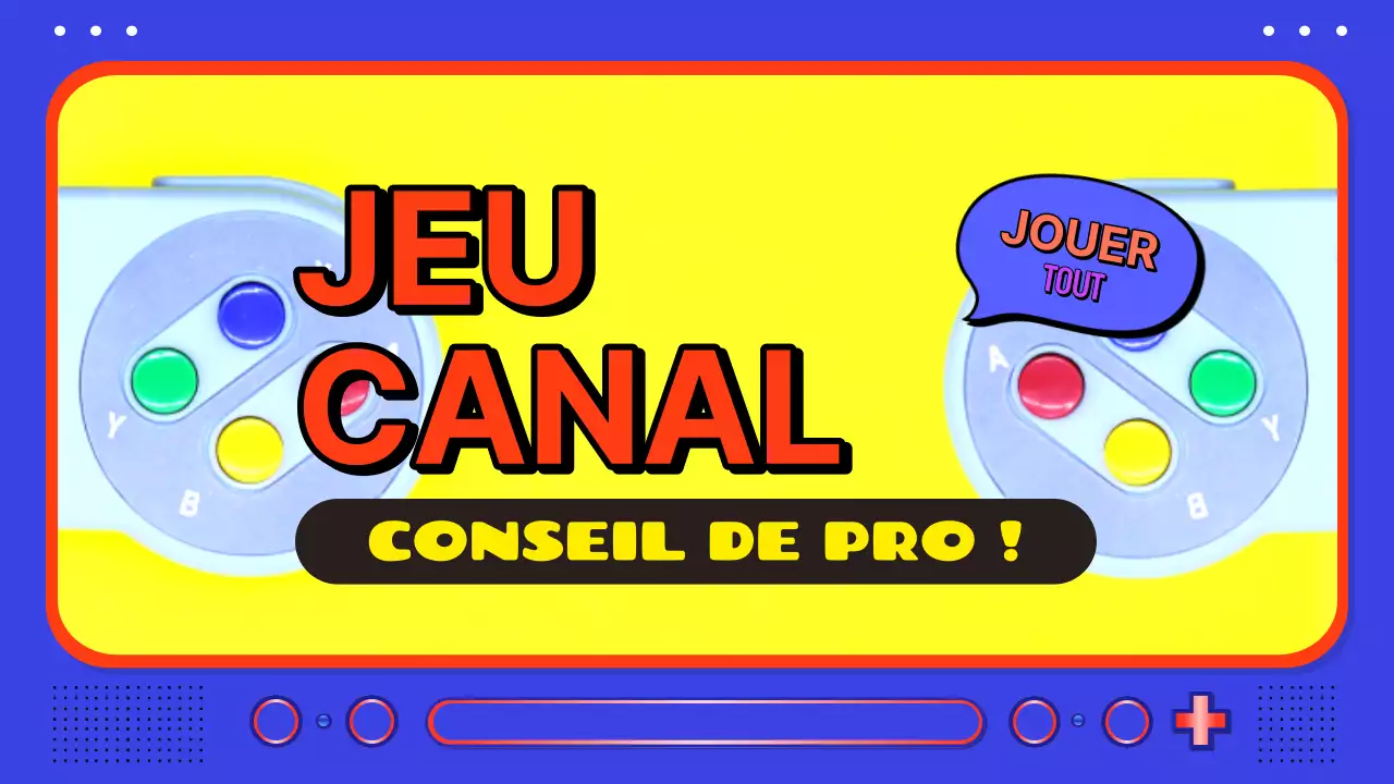 Faites la promotion de votre chaîne de jeux avec une touche de bleu et de jaune.