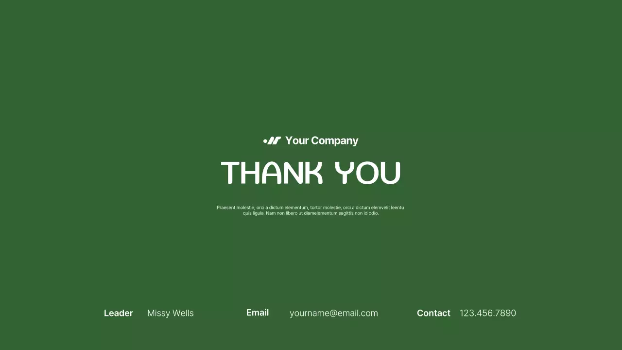 그린 미니멀 네이처 프리젠테이션