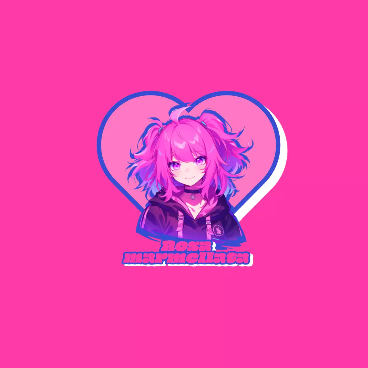 Logo d'animazione rosa e viola di charme Pubblicità