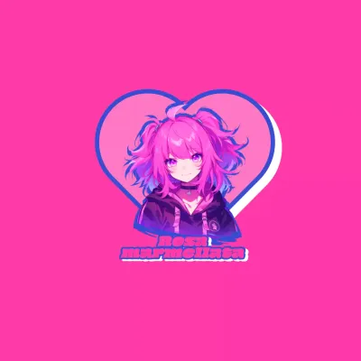 Logo d'animazione rosa e viola di charme Pubblicità