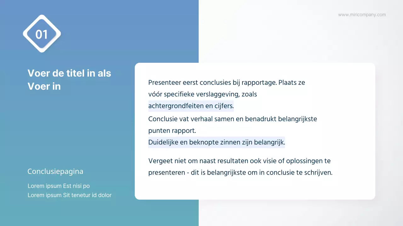 Een eenvoudig rapport voor de publieke sector in lichtblauw en mintgroen