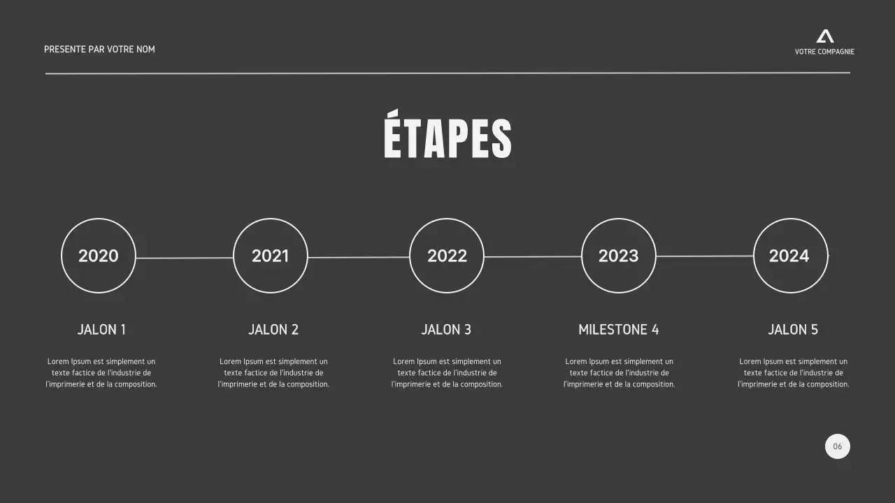 Noir Blanc Gris Stratégie d'entreprise minimale