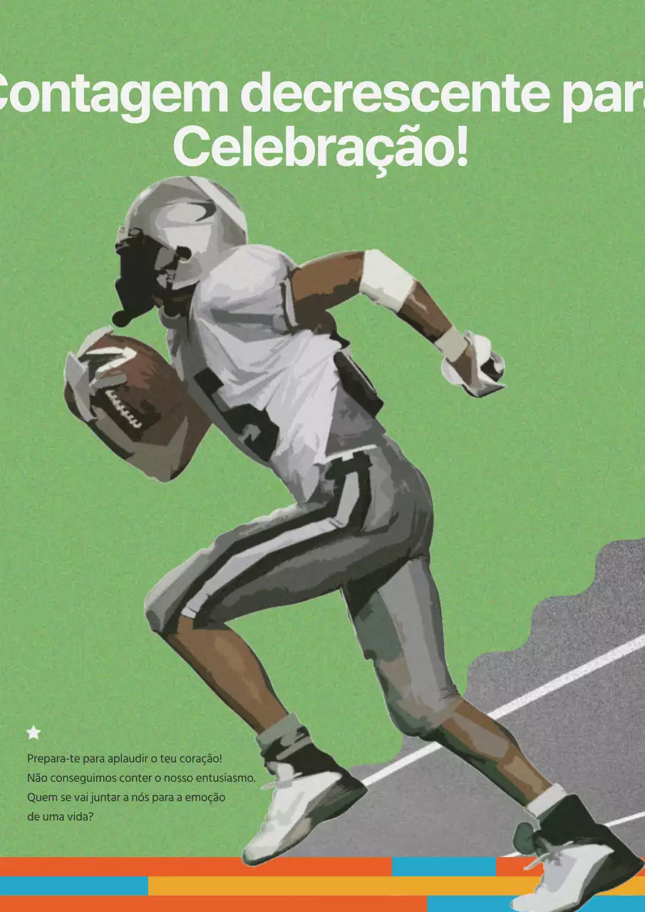 Anúncio desportivo vintage em verde
