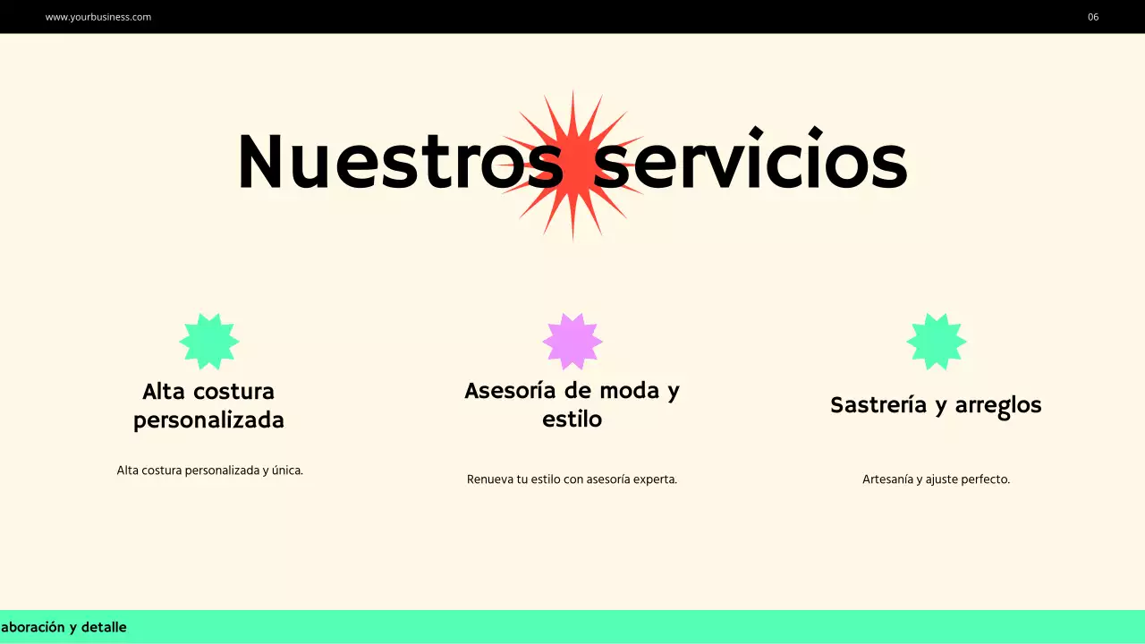 Purple Green Bold Fashion Perfil empresarial Presentación de la empresa