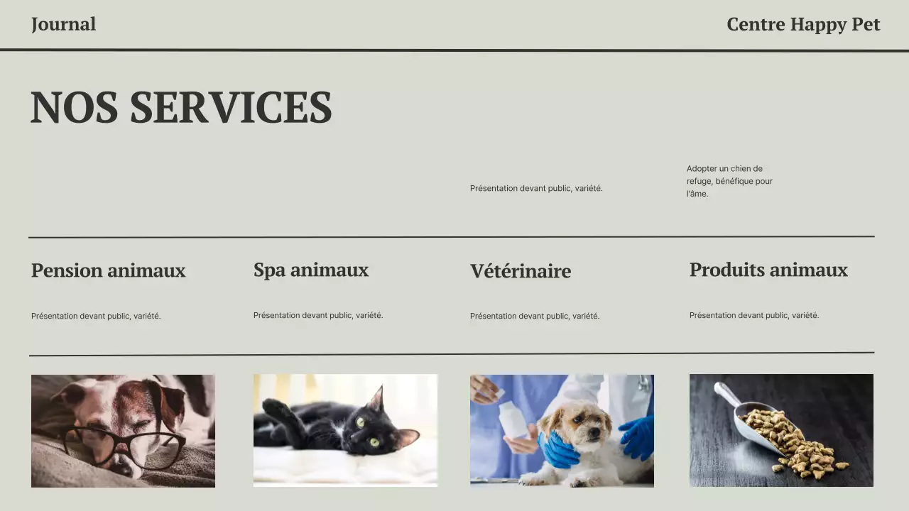 Présentation d'affaires des journaux gris et noirs, minimaliste et moderne