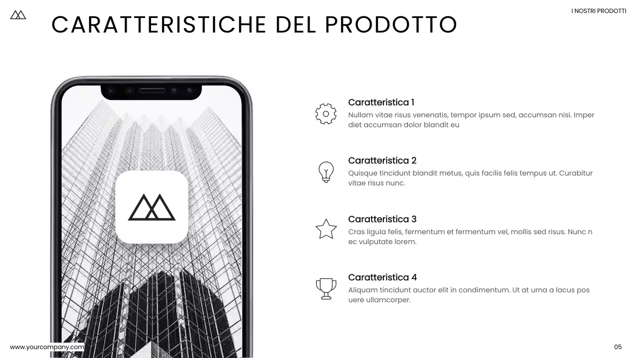 Bianco e nero Minimal Simple Business Product Pitch