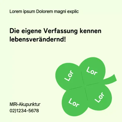 Eine einfache Anzeige für eine orientalische Klinik in Chartreuse