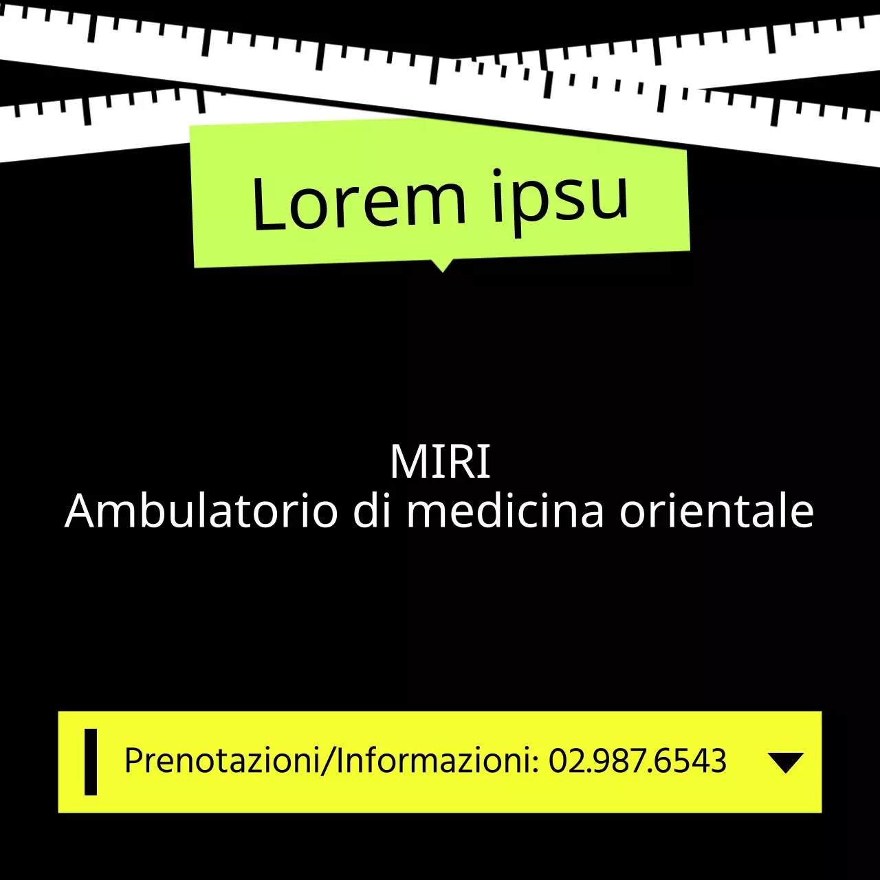 Promuovete la vostra clinica con accenti neri e al neon