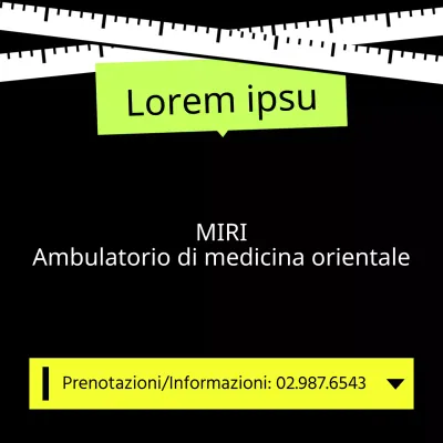 Promuovete la vostra clinica con accenti neri e al neon