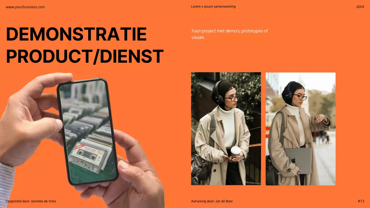 Oranje Modern Minimaal Vet Pitch Deck Voorstel