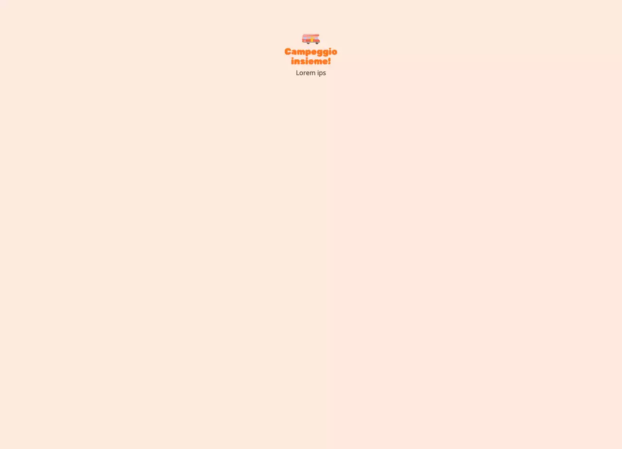 Negozio di noleggio camper con illustrazioni colorate del campeggio