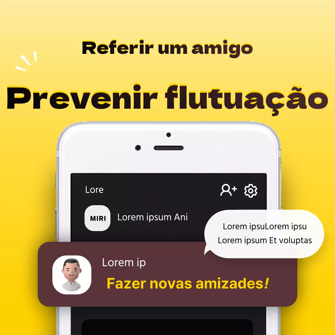 Promover um simples concessionário de telemóveis em amarelo