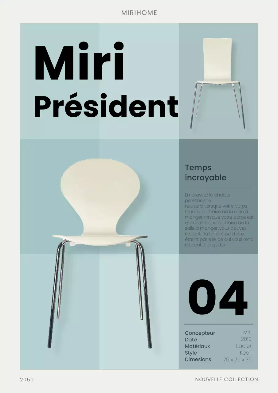 Affiche promotionnelle d'intérieur moderne en bleu clair