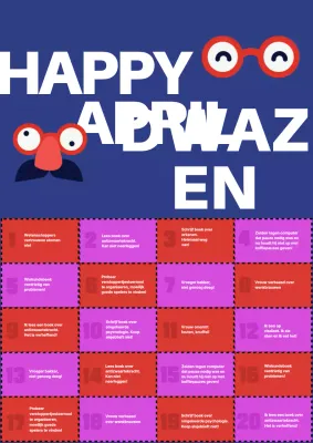 Inleiding Blauwe en Rode Moderne Grappen Activiteit