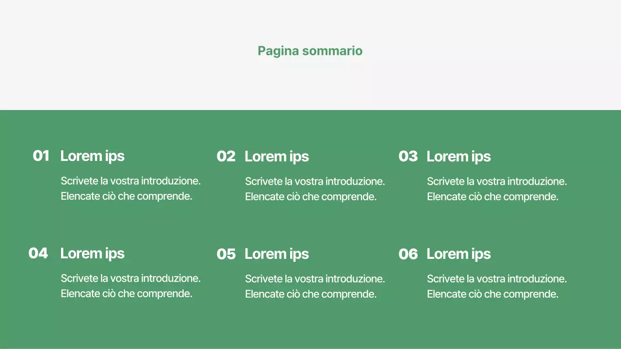 Un semplice business plan e una relazione di valutazione in verde