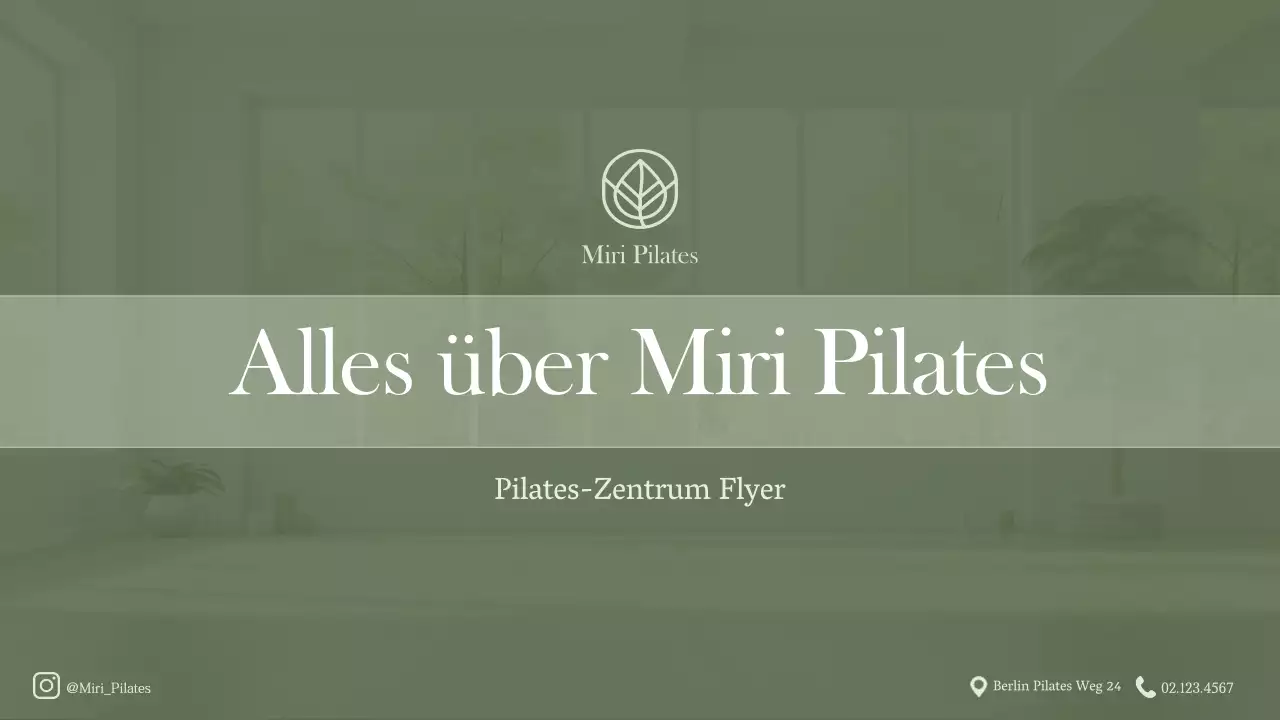 Eine minimalistische Pilates-Einführung in Grün und Lindgrün