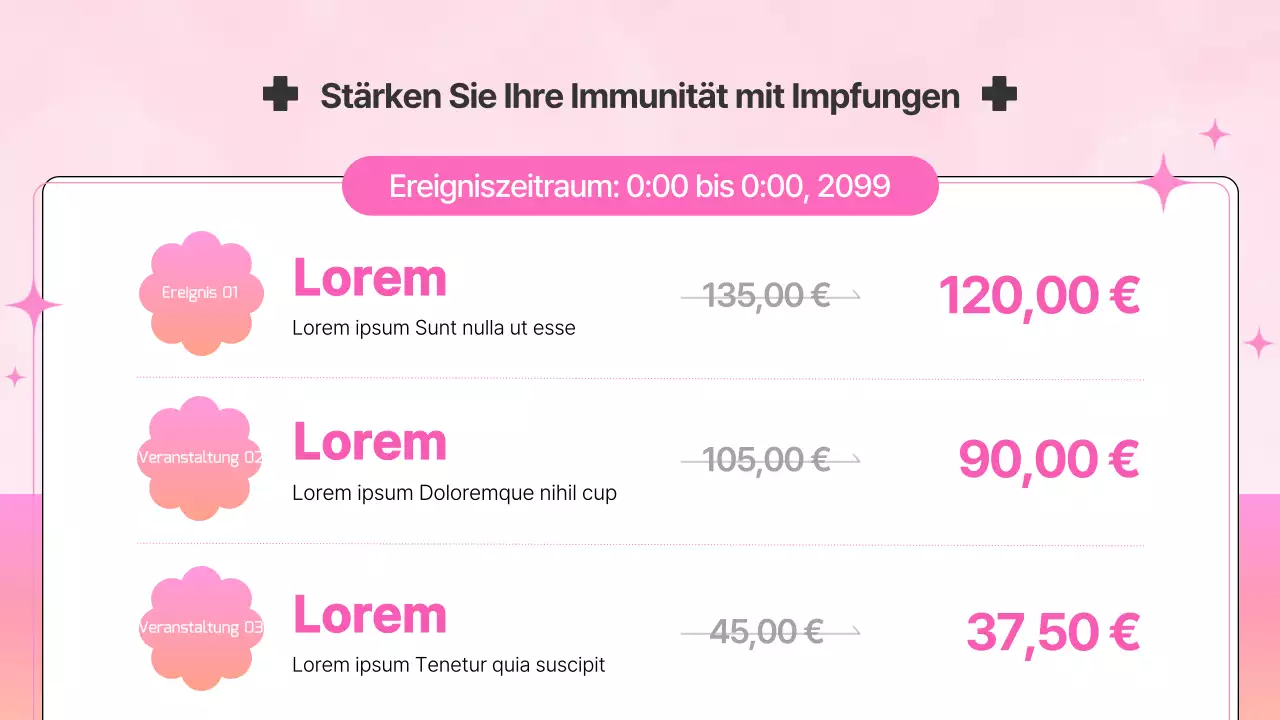 Mitteilung des rosa-orangenen Advanced Care Hospital