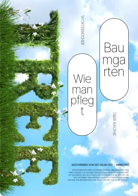 Wachsender natürlicher Baum Essay Cover in Hellblau und Grün