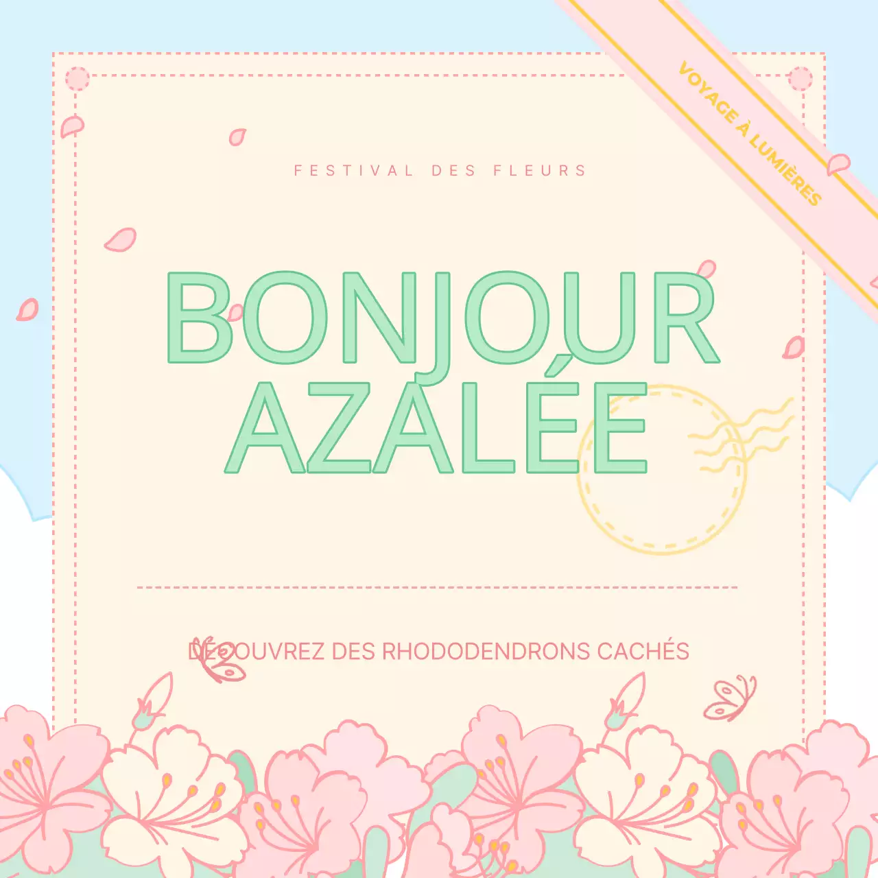 À propos du festival des rhododendrons roses et jaunes