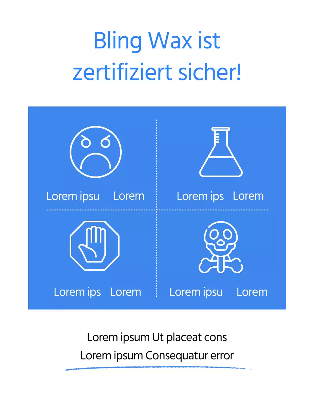 Minimalistische Autowaschanlage Produktanzeige mit blauem Hintergrund