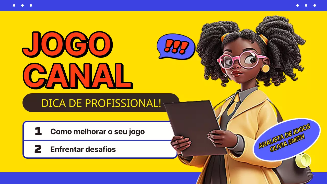 Promova o seu canal de jogos com um toque de azul e amarelo