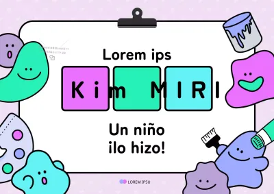 Bonitas fundas para etiquetas de actividades artísticas preescolares en rosa y menta