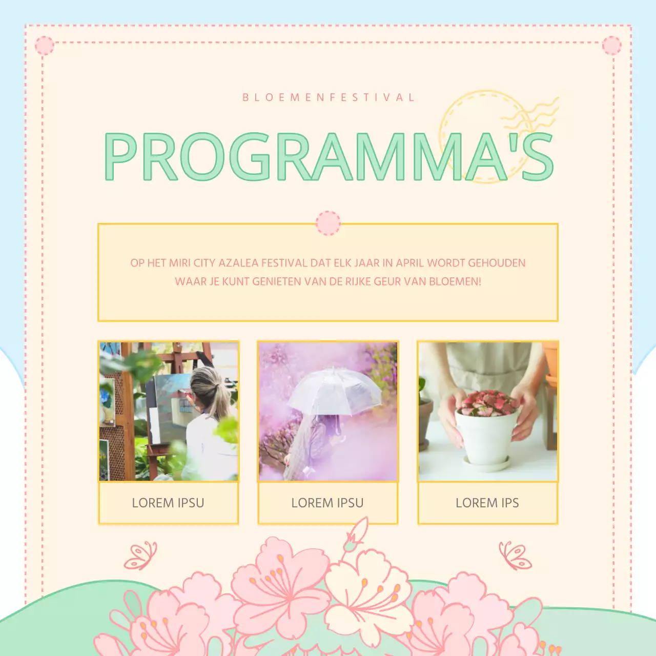 Over het Roze en Gele Rododendronfestival