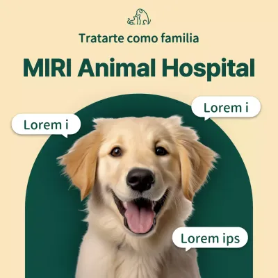 Promueva una acogedora clínica veterinaria en beige