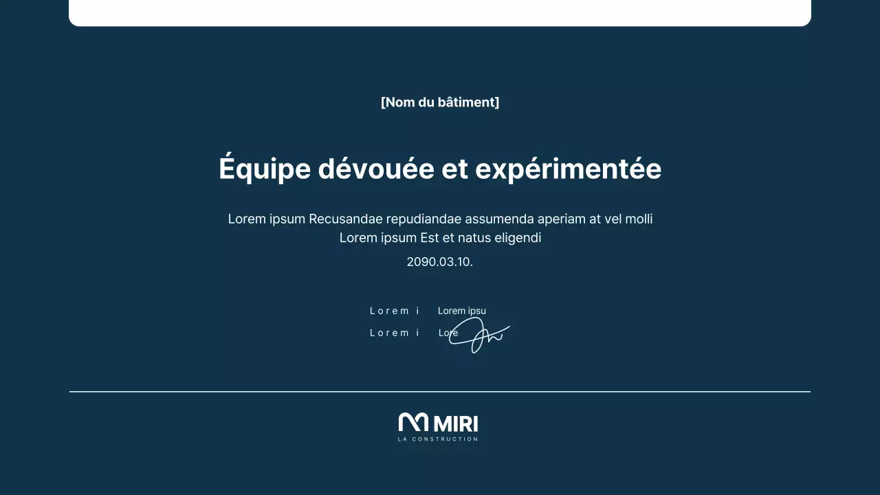 Un simple rapport de chronométreur d'entreprise de construction bleu marine