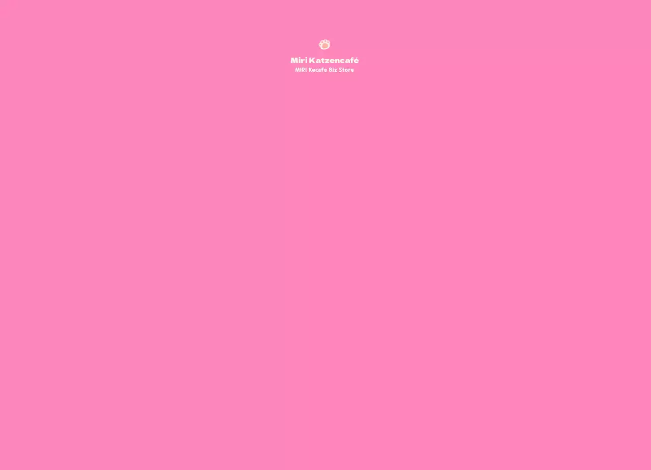 Für Cafe-Waren mit rosa und beigen Katzenillustrationen