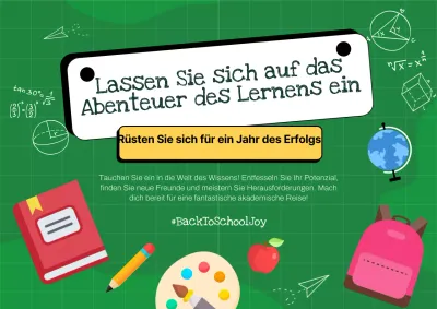 Grüner und weißer Reiseführer für die moderne Schule