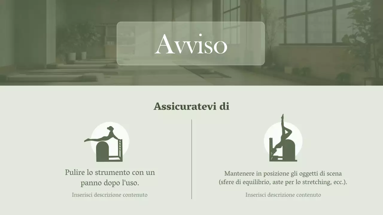 Un'introduzione minimalista al Pilates in verde e verde lime