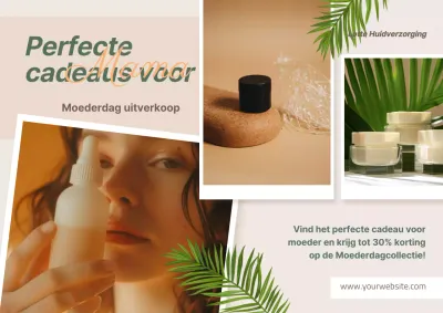 Beige Modern Natuurlijk Perfect Cadeau Speciaal Voor Moederdag Vieren Advertentie