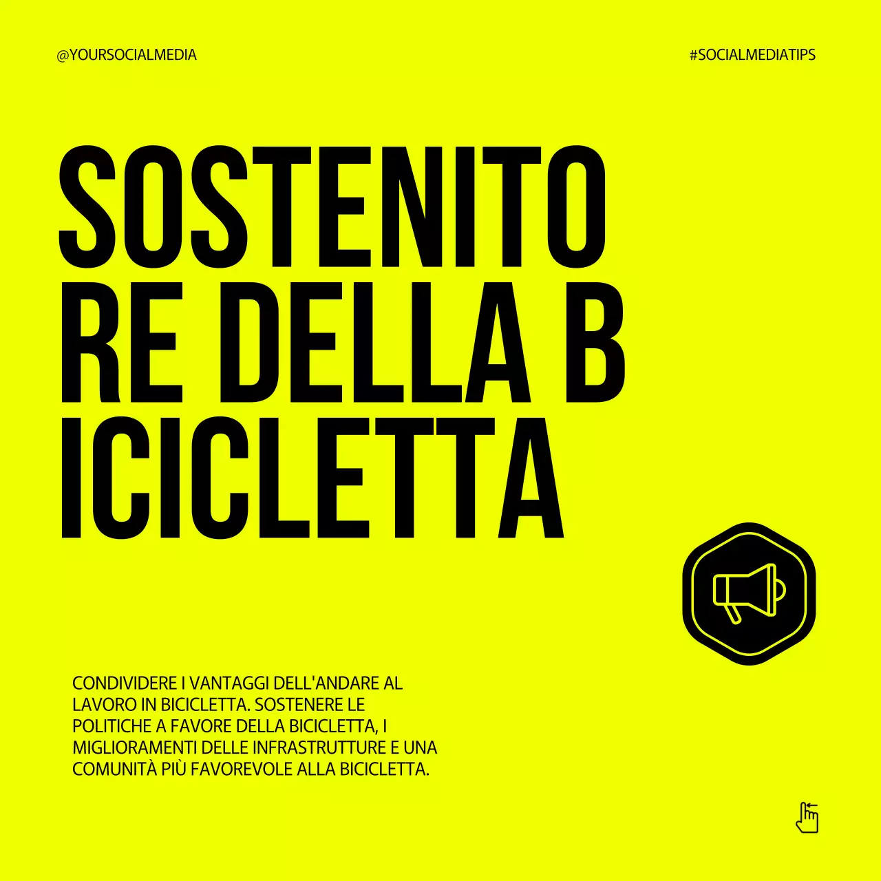 Grigio Verde neon Grassetto Giornata nazionale della bicicletta Suggerimenti Carosello di Instagram Post