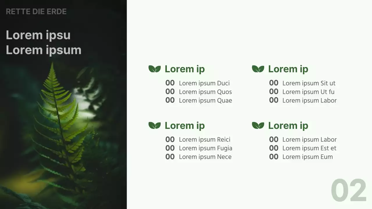 Eine einfache grüne Präsentation für die State of the Union