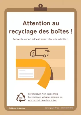 Tableau d'affichage d'appartement simple en brun et beige